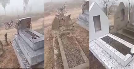 45 graves of Ahmadiya community desecrated by Punjab Police In Hafizabad