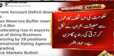 73% Reduction in Current Account Deficit Is Not Less Than A Good News For Nation - Hammad Azhar