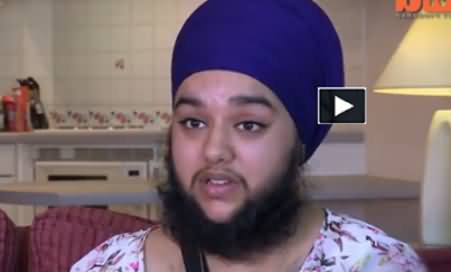 A 23 Years Old Sikh Girl with Beard Like Boys, Her Beard Started Growing in The Age of 11