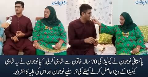 A Pakistani young boy married a 70-year-old Canadian woman