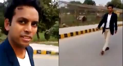 A PTI Worker Misbehaving and Abusing Geo Anchor Muhammad Junaid on Road