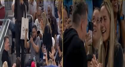 A surprise marriage proposal during US Open tennis tournament