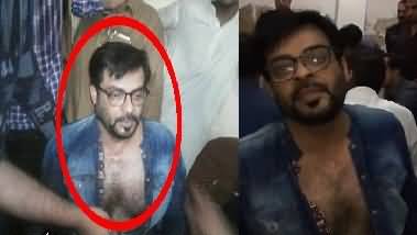 Aamir Liaqat beaten by PPP workers in Karachi