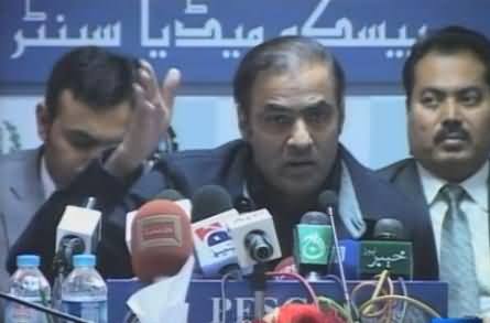 Abid Sher Ali Press Conference in Peshawar, Criticising PTI For Electricity Theft in KPK
