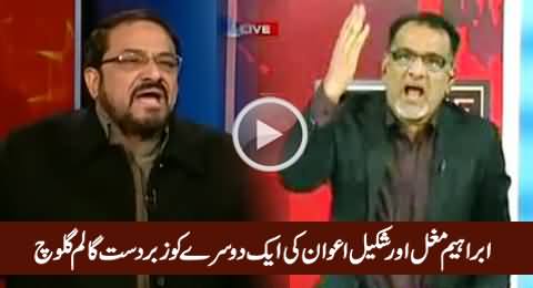 Abusing Fight of Shakeel Awan And Ibrahim Mughal in Live Show