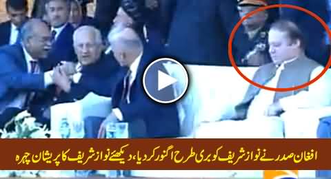 Afghan President Totally Ignored PM Nawaz Sharf and Started Chatting with Najam Sethi