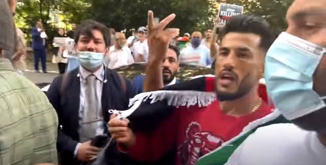 Afghan Protestors Assault Pakistani Student Outside Pakistan High Commission London During Protest