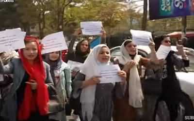 Afghan Women Staged Protest in Kabul After Taliban's Crack Down on Women's Rights