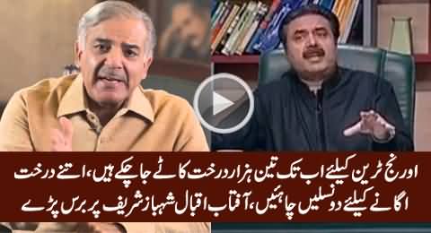 Aftab Iqbal Bashing Shahbaz Sharif on Cutting Trees in Lahore For Orange Train