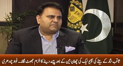 Fawad Chaudhry's tweet on accusation against PTI candidate after audio leak