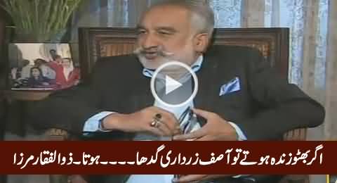 Agar Bhutto Zinda Hote Tu Asif Zardari Gadha Gaari Chala Raha Hota - Zulfiqar Mirza