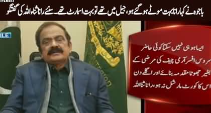 Aik Briefing Main Gen Bajwa Ne Kaha Rana Boht Motay Ho Gaye Ho, Jail Main Boht Smart Thay - Rana Sanaullah