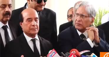 Aitzaz Ahsan and Lateef Khosa's media talk on Supreme Court hearing