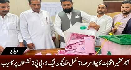 AJK Elections 1st Round: PML-N wins five seats, PPP two as vote count underway