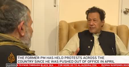 Al-Jazeera Tv report on PTI long march: Imran Khan's exclusive interview with Al-Jazeera