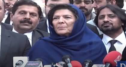 Aleema Khan talks to media after being declared innocent in Jinnah House attack case