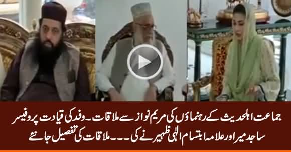 Allama Ibtisam Elahi Zaheer And Prof. Sajid Meer Meet With Maryam Nawaz