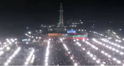 Amazing Aerial View of PTI Jalsa at Minar e Pakistan