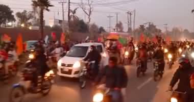 Amazing view: PTI's charged bike rally in Faisalabad