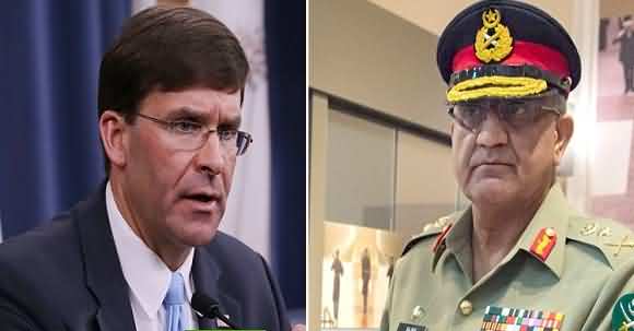 America Is On Back Foot - US Secretary Of Defence Telephones General Bajwa To Discuss Iran US Situation