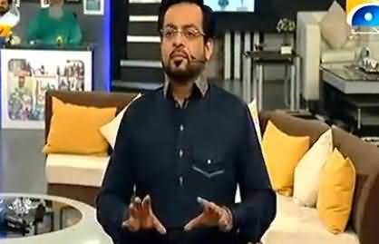 Amir Liaquat Criticizing Nawaz Sharif on Complaining About Food on Shikarpur Incident