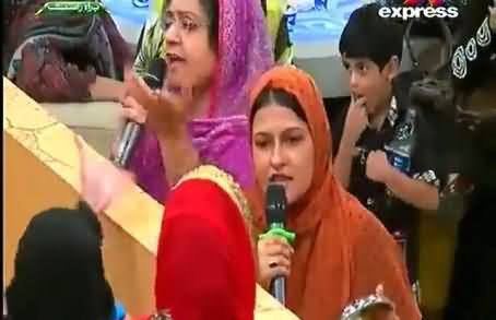 Amir Liaquat Sets up Women's Fight in his Ramzan Program and Jumping Around Like A Monkey