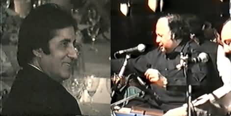 Amitabh Bachchan enjoying Nusrat Fateh Ali Khan's Qawali 