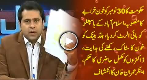 Anchor Imran Khan Exposed Govt's Plan of Severe Bloodshed in Islamabad on 30th November