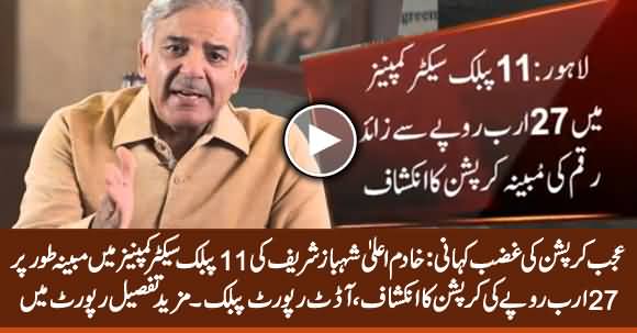 Another Scandal of Shehbaz Sharif: Disclosure of Alleged Corruption in 11 Public Sector Companies