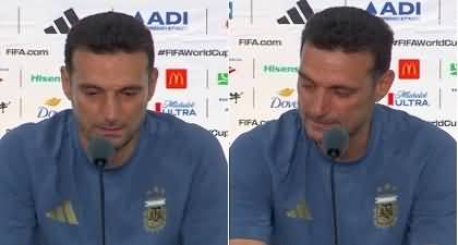 Argentina's head coach Scaloni leaves press conference in tears after World Cup final defeat