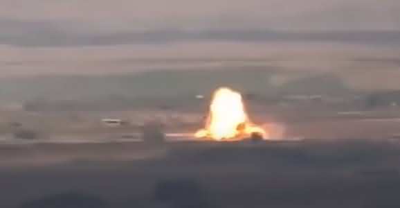 Armenian MoD Released Footage Allegedly Showing Azerbaijan's Tank On Fire - Baku Refutes The Claim