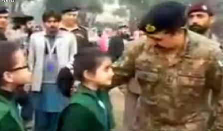 Army Chief Gen. Raheel Sharif Visits APS School Peshawar to Raise the Morale of Students