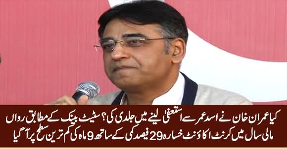 Asad Umar Was Doing Good, Current Account Deficit Decreases by 29% According To State Bank