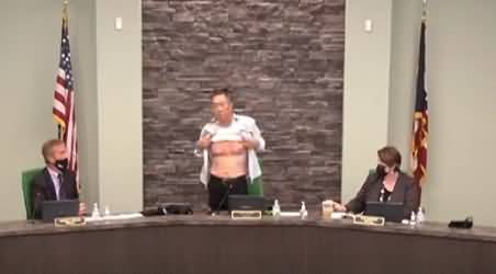 Asian-American Veteran Shows Scars in His Speech To Prove His Patriotism