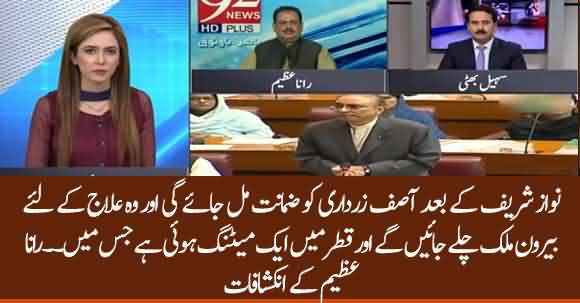 Asif Ali Zardari Can Go Abroad In Coming Days And A Meeting Occurred In Qatar - Rana Azeem