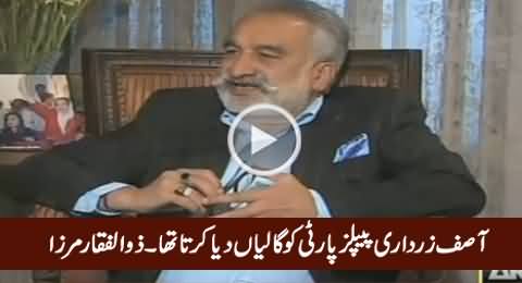 Asif Zardari Peoples Party Ko Bohat Gaaliyan Diya Karta Tha - Zulfiqar Mirza