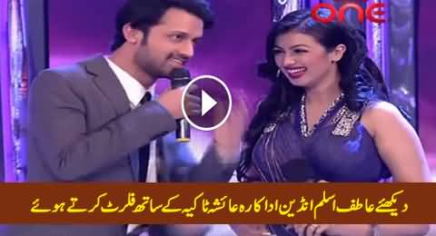 Atif Aslam Flirting With Indian Actress Ayesha Takia in An Indian Show