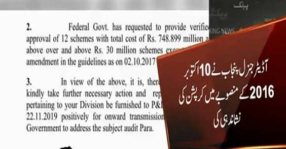 Auditor General Punjab Points Out Another Corruption Scam In PMLN's Tenure
