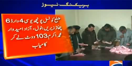 Azad Kashmir local government elections, First unofficial inconclusive Result