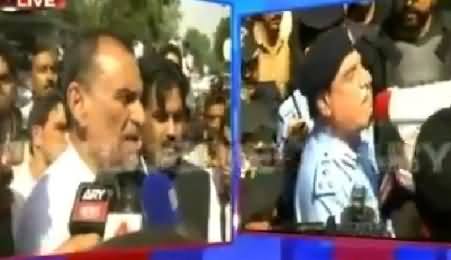 Azam Swati Talking to Media on the Arrest of PTI Workers - 13th September 2014