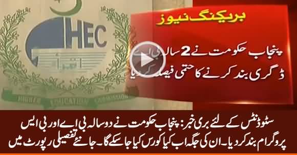 Bad News For Students: Punjab Govt Discontinued 2 Years B.A, B.Sc Degree Programs