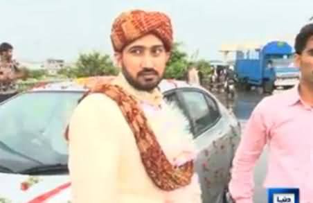 Baraat Stucked in Lahore Due to Blocked Roads with Containers, Baraati Cursing the Govt