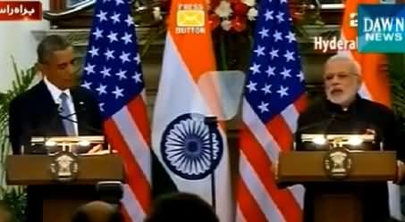 Barack Obama And Narendra Modi Joint Press Conference In India – 25th January 2015