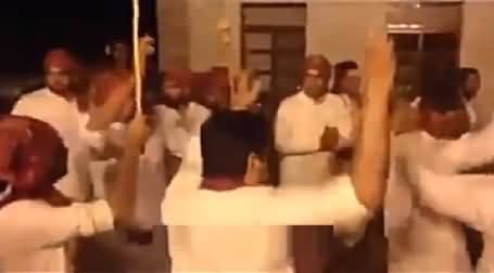 Baratis Dancing and Chanting Go Nawaz Go in Singer Mustafa Zahid's Wedding