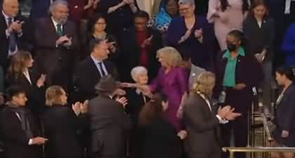 Bizarre moments: Joe Biden's Wife Kisses Kamala Harris's Husband In US House