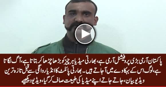 Breaking: Indian Pilot Latest Video Statement Before Leaving For India, Exposes Indian Media