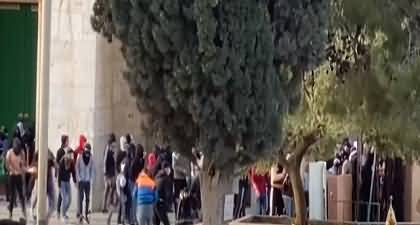Breaking News: Clashes once again broke out at Al-Aqsa Mosque after Israeli Police stormed in