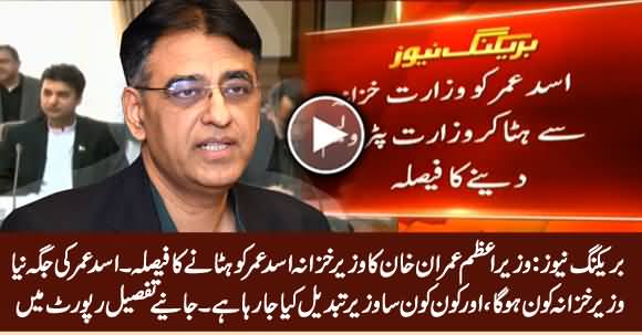 Breaking News: Govt Decides To Remove Asad Umar As Finance Minister