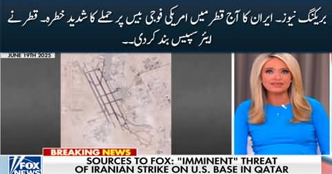 Breaking News: Imminent threat of Iranian strike tonight on US airbase in Qatar