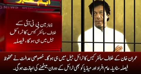 Breaking News: Imran Khan's trial will be in jail, special court announced the judgement